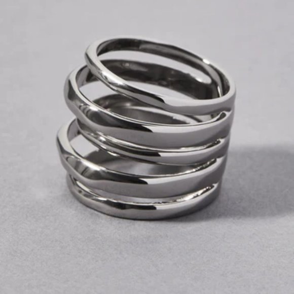 Layered Ring - Silver - Picture 1 of 8